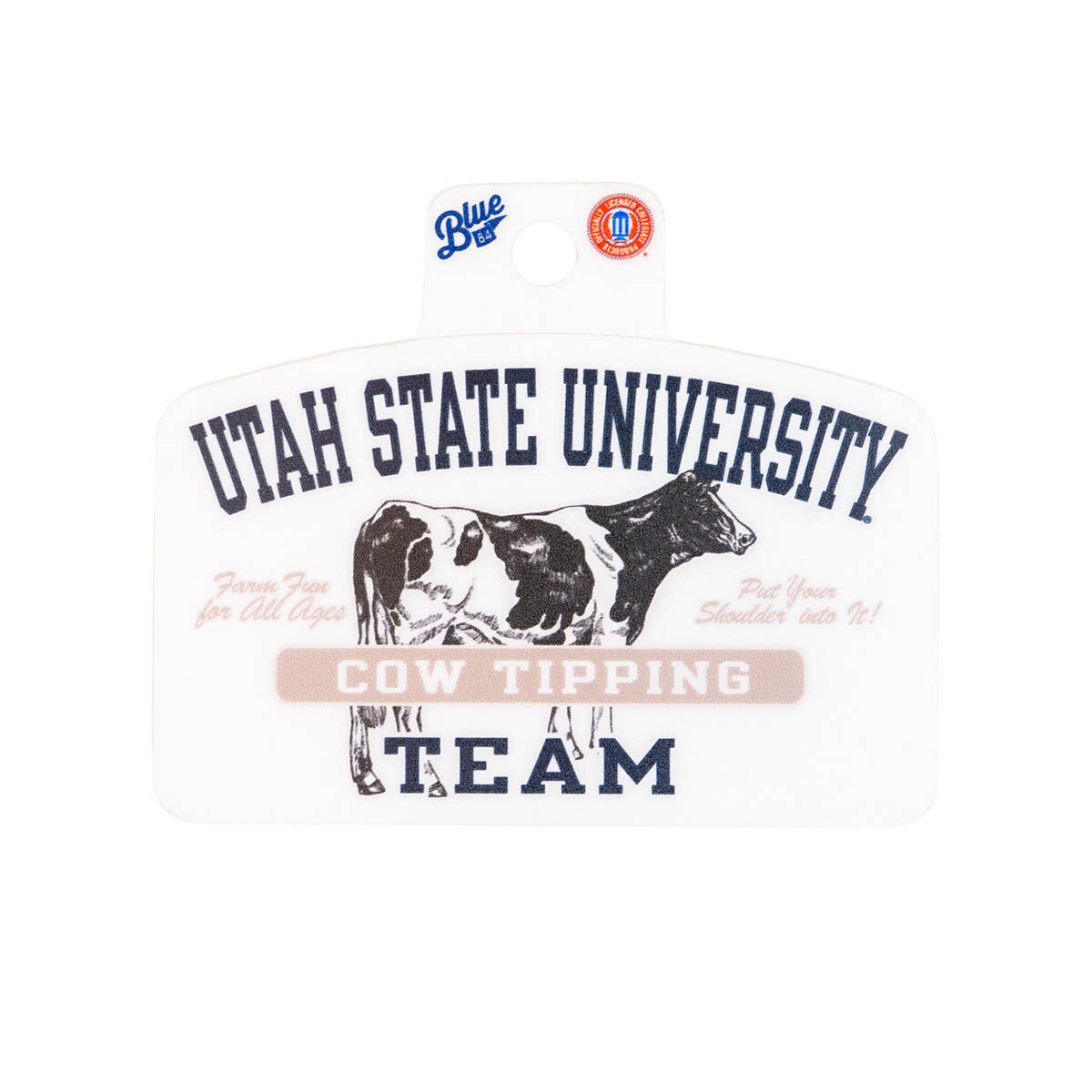 Utah State University Cow Tipping Team Sticker